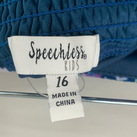 NWT Speechless Kids Navy/Lavender Floral Skirt, Size 16 - Picture 2 of 9